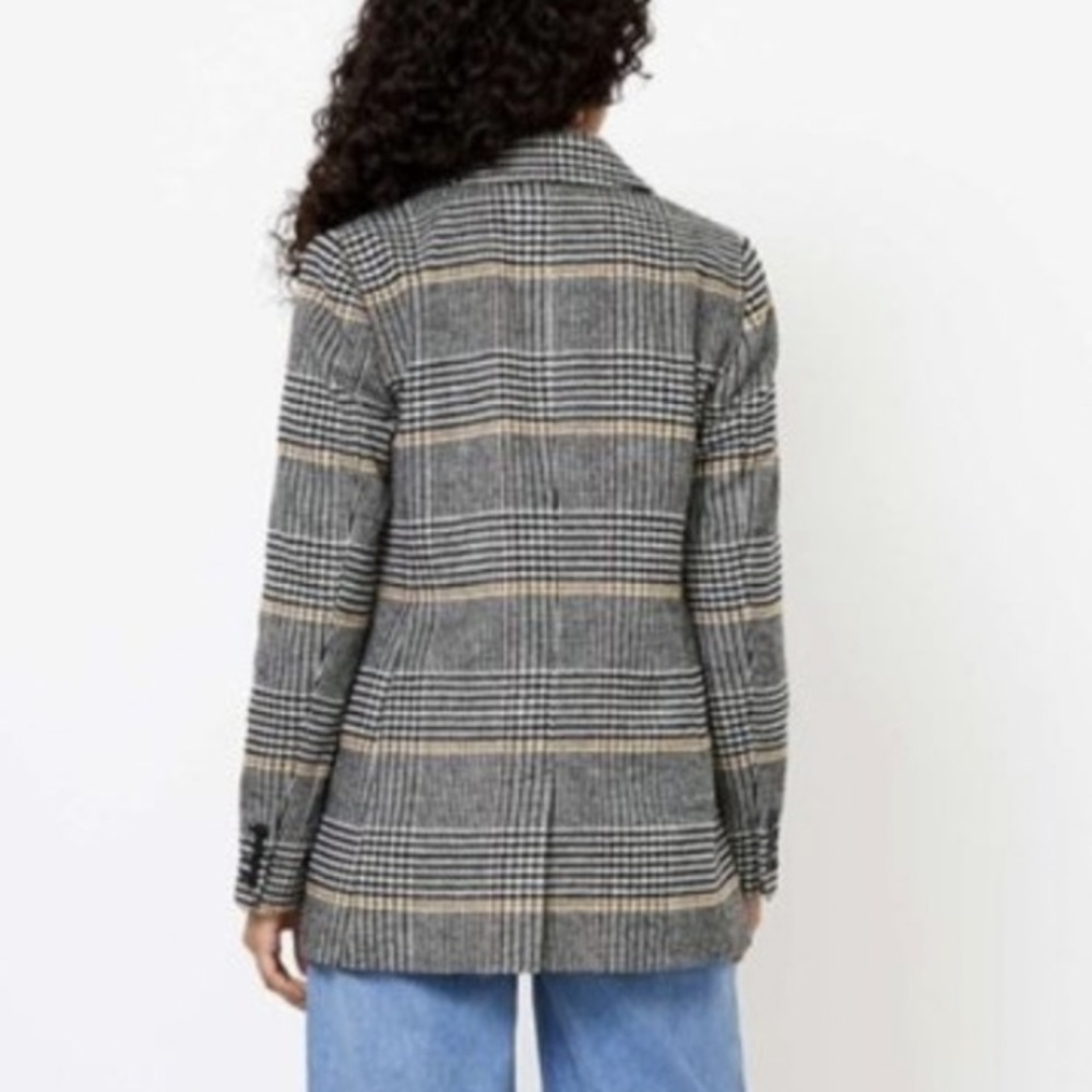Loft Plaid Modern Structured Single Button Wool B… - image 2